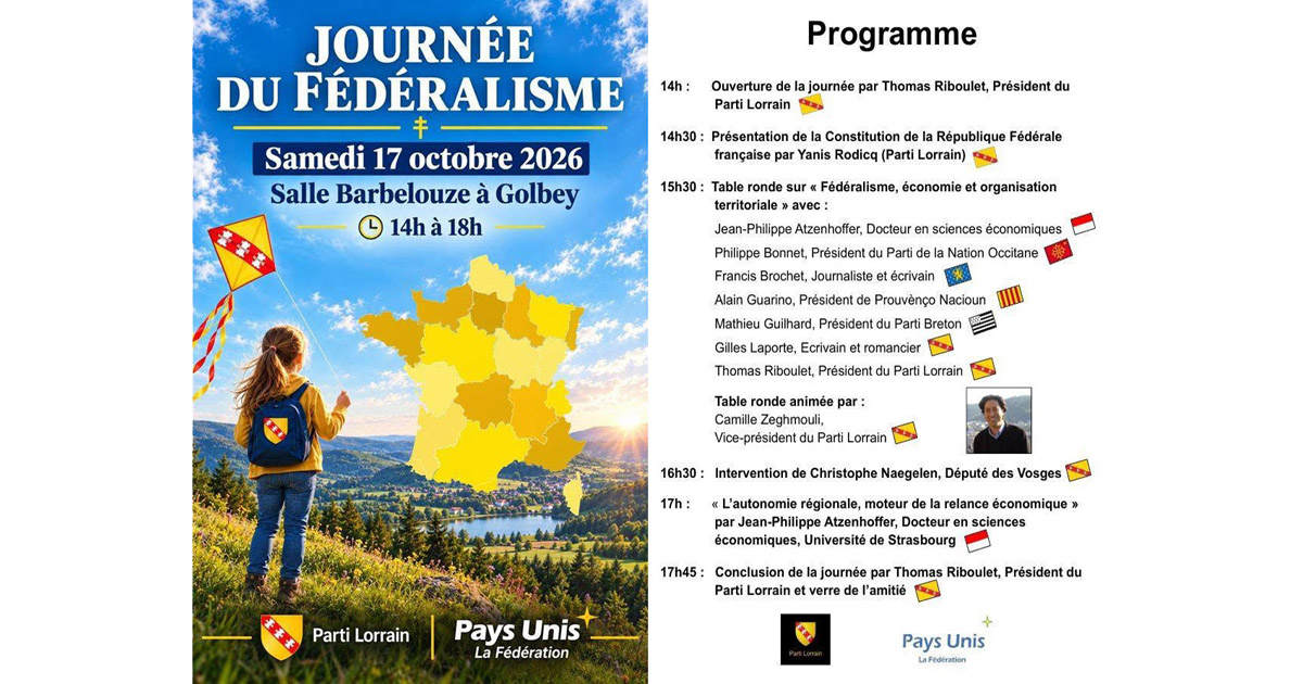 Journée du Fédéralisme Journée du Fédéralisme
